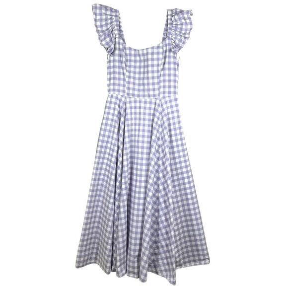 Hill House Dresses & Skirts - Hill House Daphne Dress Lilac Purple Gingham Clip Dot Check Cottagecore Small